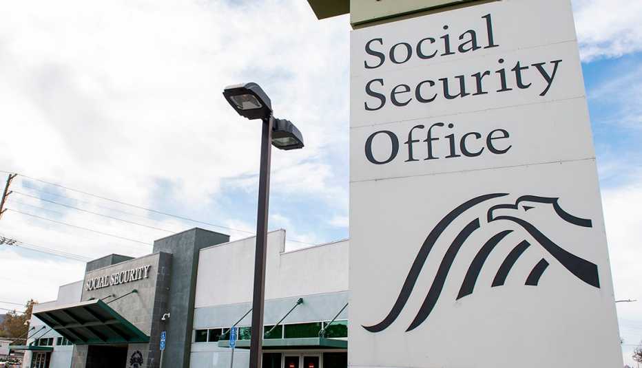 Sign outside a US Social Security Administration building