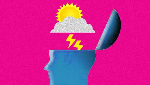 graphic of head popping open to reveal cloud and lightning