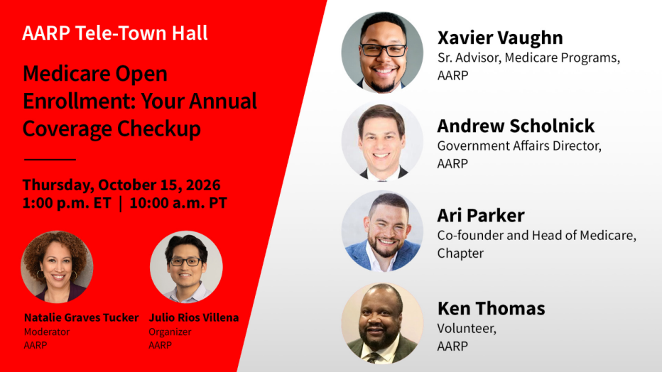 information about AARP tele-town hall on Medicare.