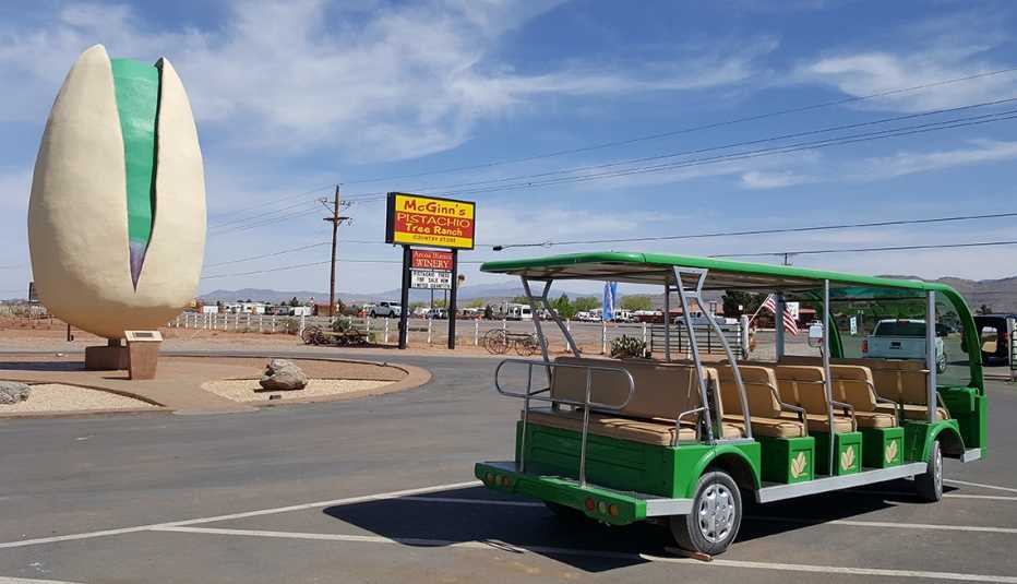 a view of the worlds biggest pistachio in new mexico