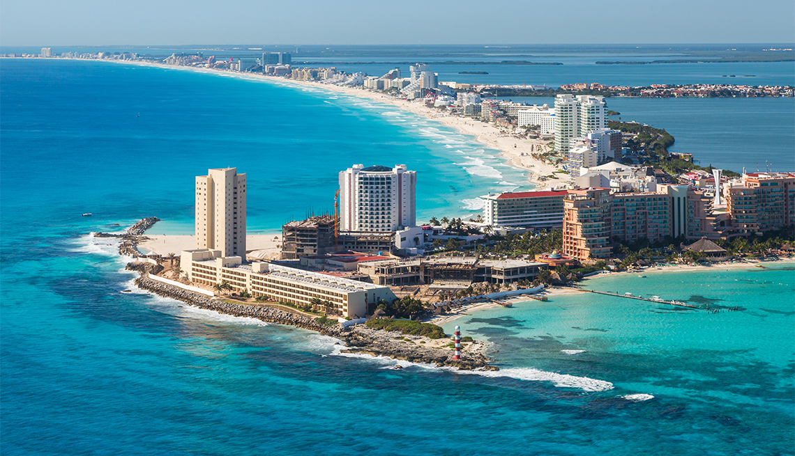 Aerial of Cancun, Quintana Roo, Mexico