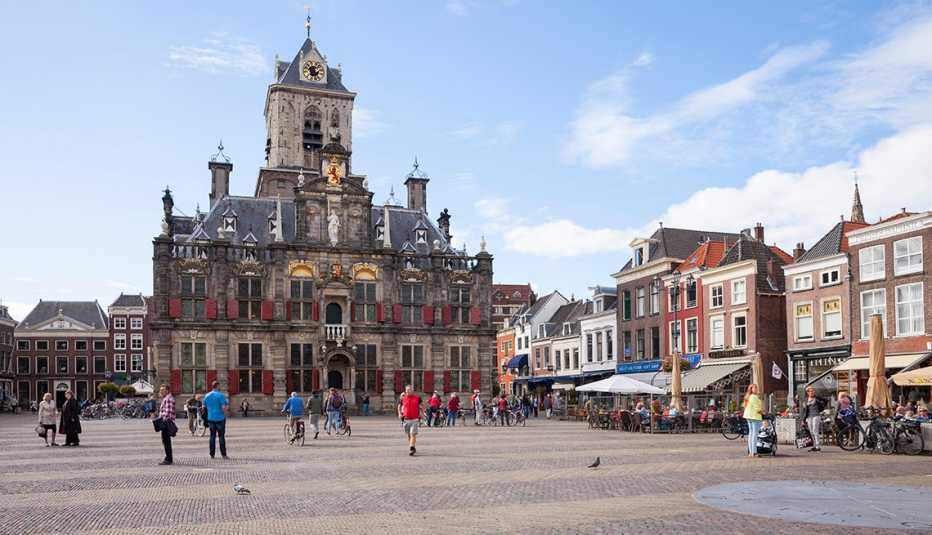 Stadhuis, city hall market in Amsterdam