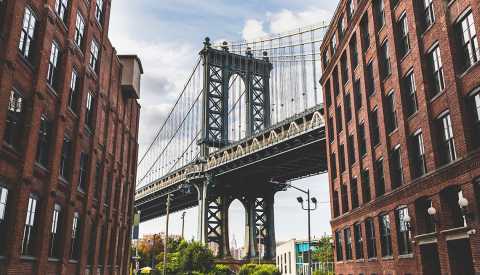 view of manhattan bridge from brooklyn view of manhattan bridge from brooklyn