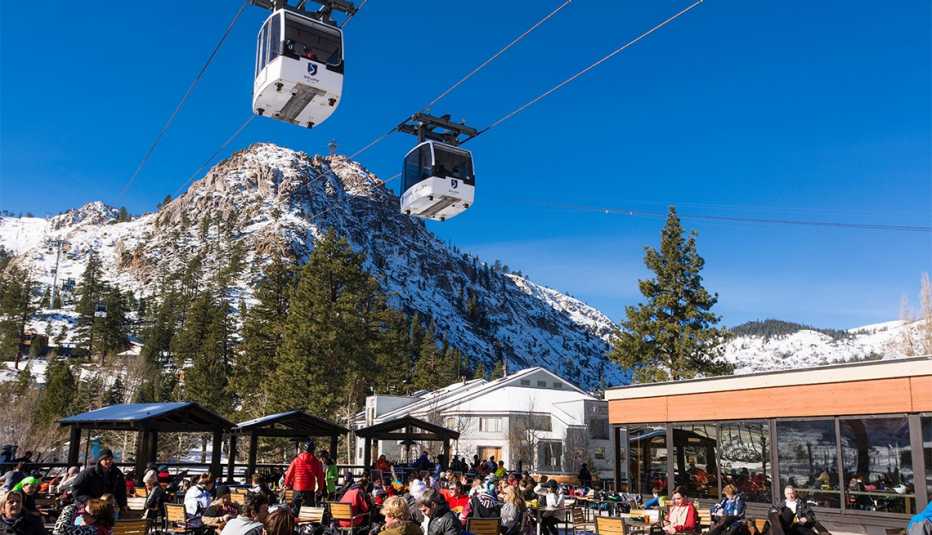 Gondola at the village, Squaw Valley resort, Lake Tahoe, California