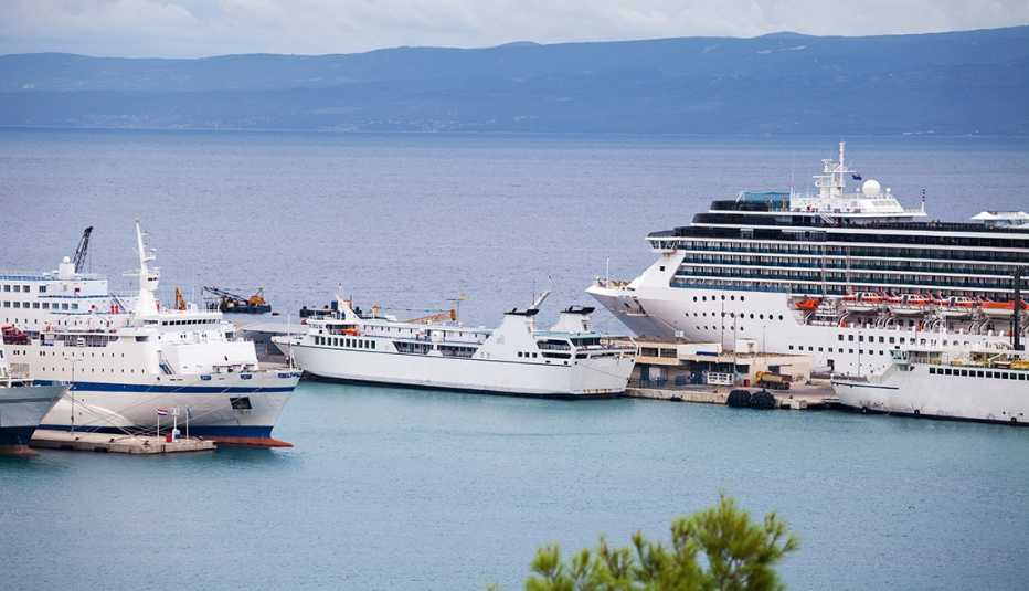 Cruise ship and other boats on water cruise ship and other boats on water
