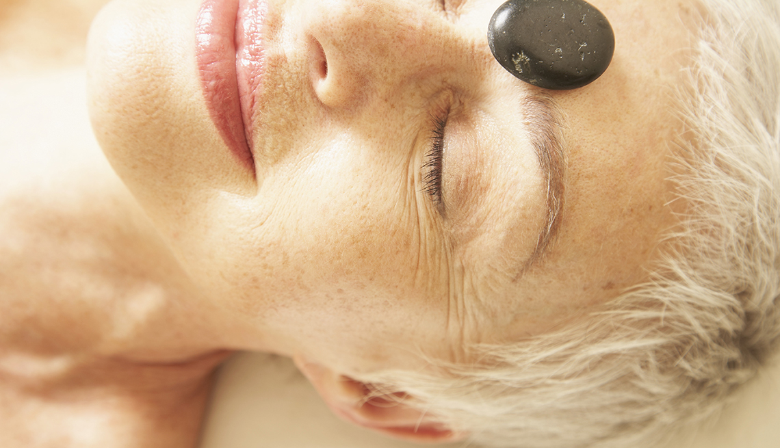 Caucasian Woman Face, Hot Stone Treatment, Affordable Spas in America