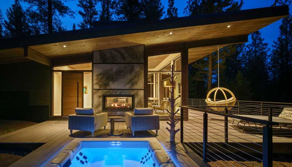 exterior view of the green haus rental at the green o resort in montana