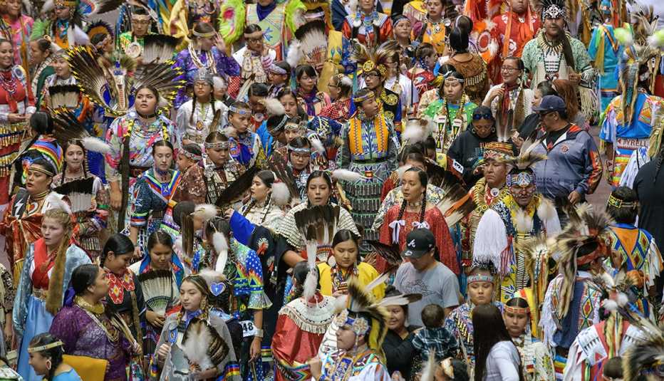 attendees at the black hills pow wow fall festival