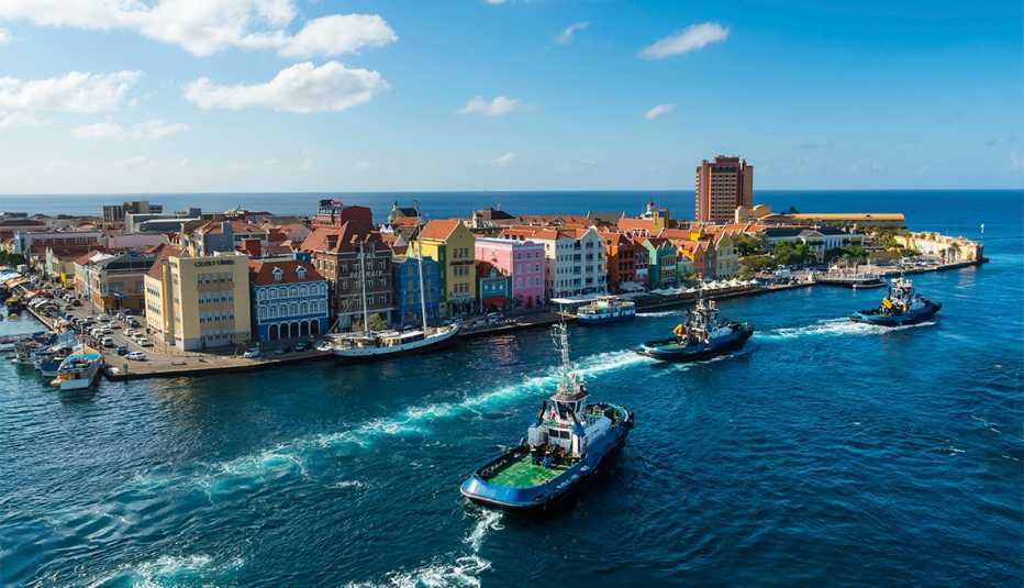 aerial view of Willemstad, the capital city of Curaçao aerial view of Willemstad, the capital city of Curaçao