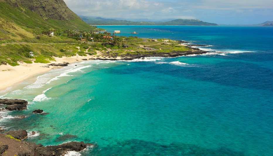 aerial view of Kawela Bay, Oahu