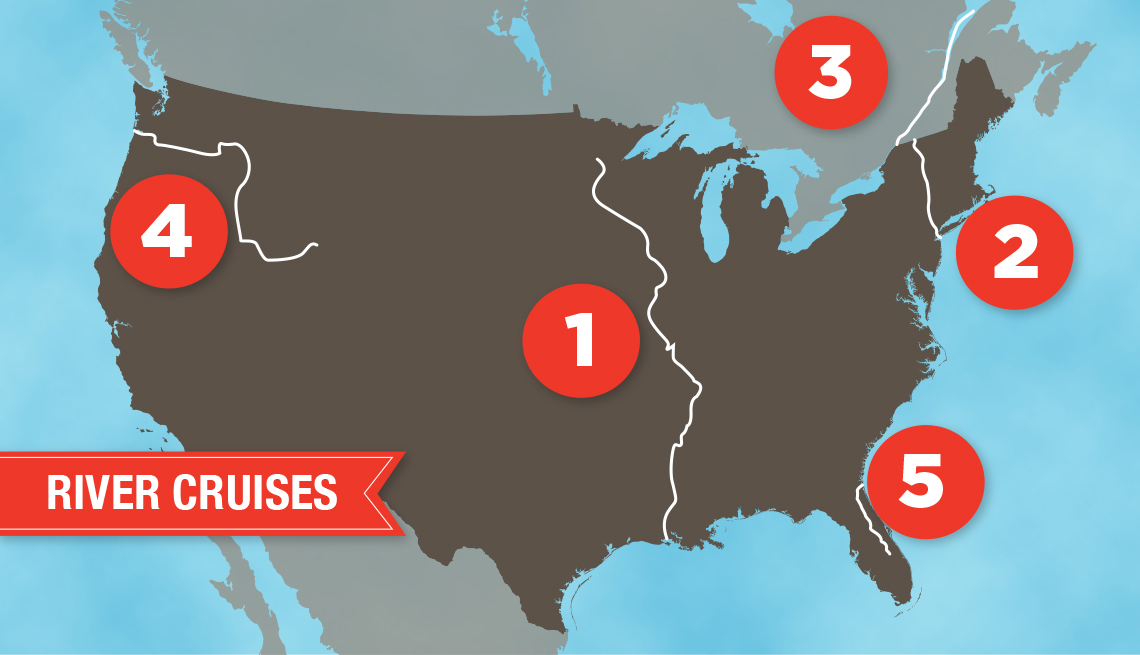map of U.S. showing major waterways