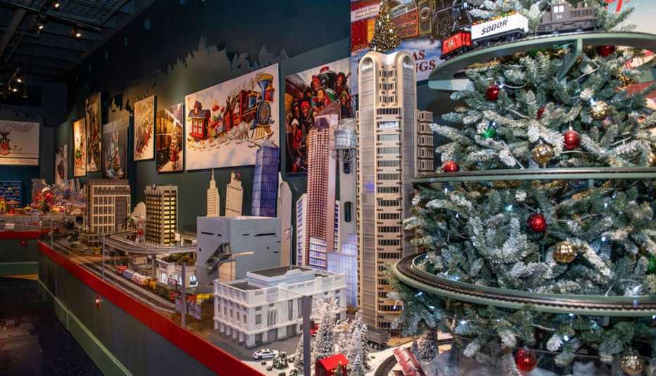 a room full of model trains at north park