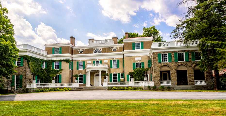 Franklin D Roosevelt's boyhood home in Hyde Park, NY
