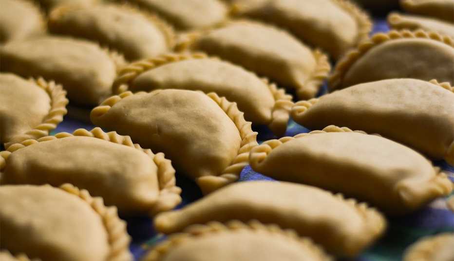 Home made salteñas empanadas 