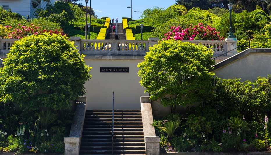 The Lyon Street Stairs in San Francisco, California, USA.