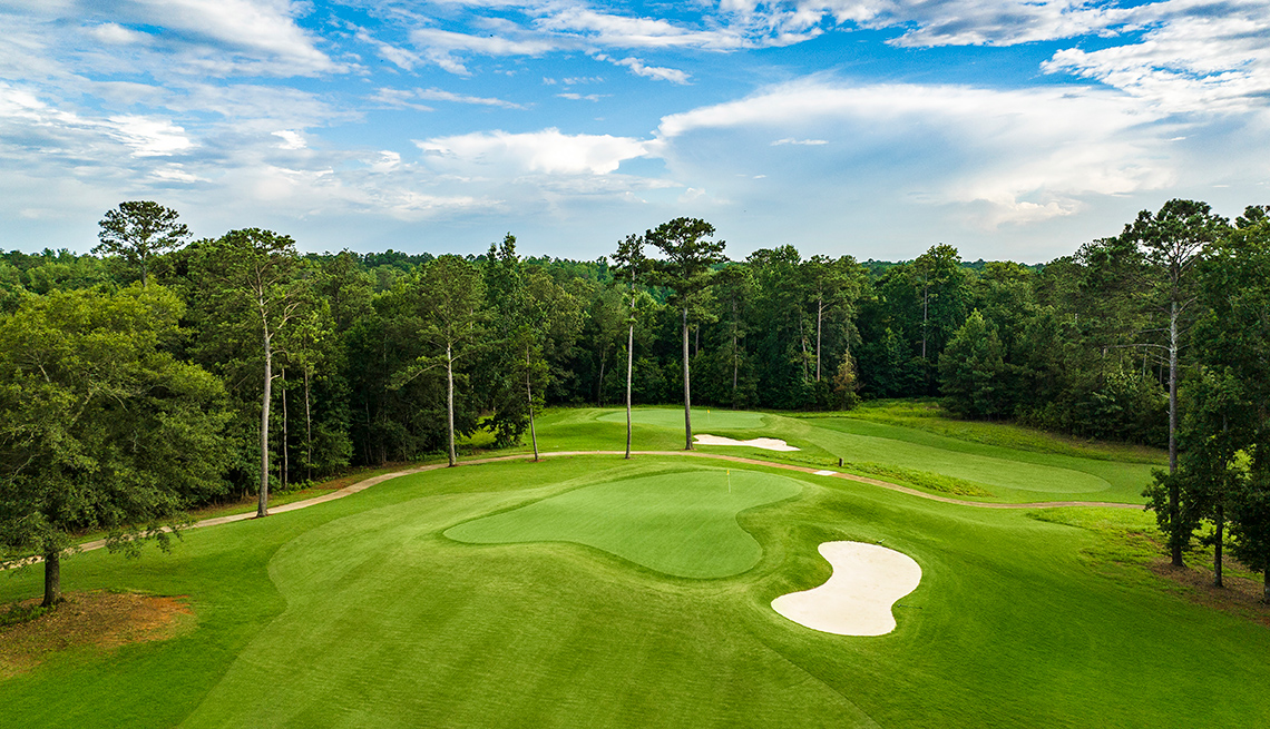 robert trent jones golf trail in opelika, alabama on a sunny day
