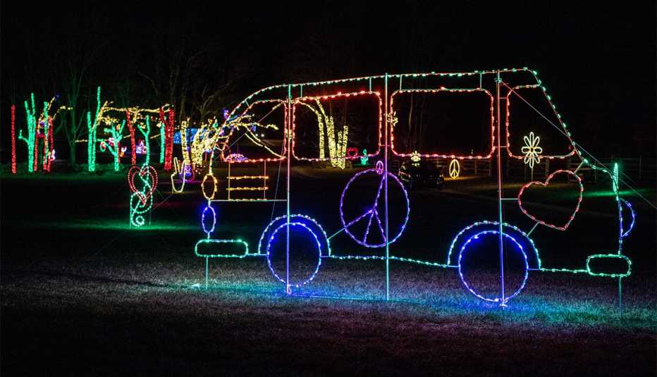 Peace, Love and Lights display at Bethel 