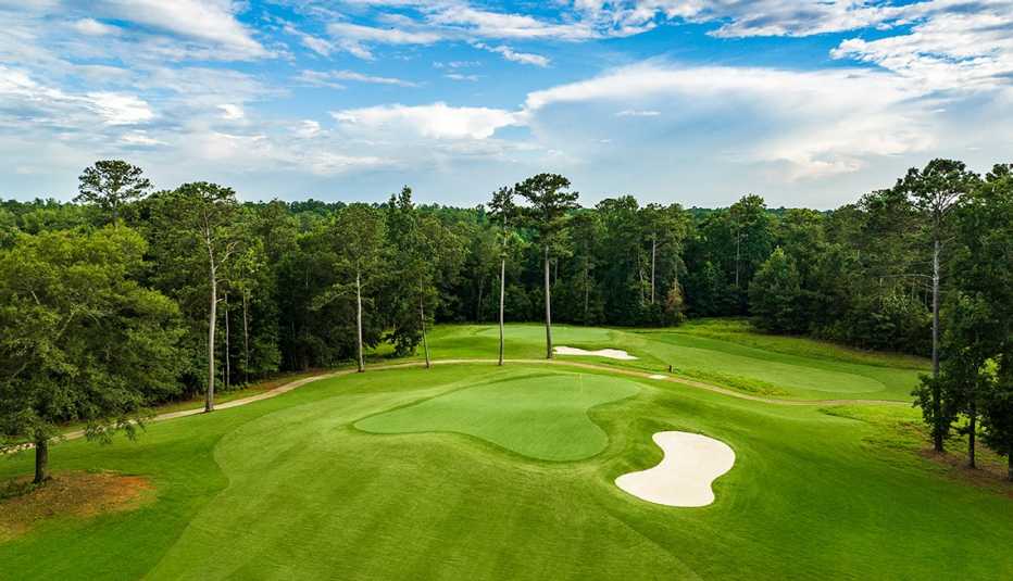 robert trent jones golf trail in opelika, alabama on a sunny day