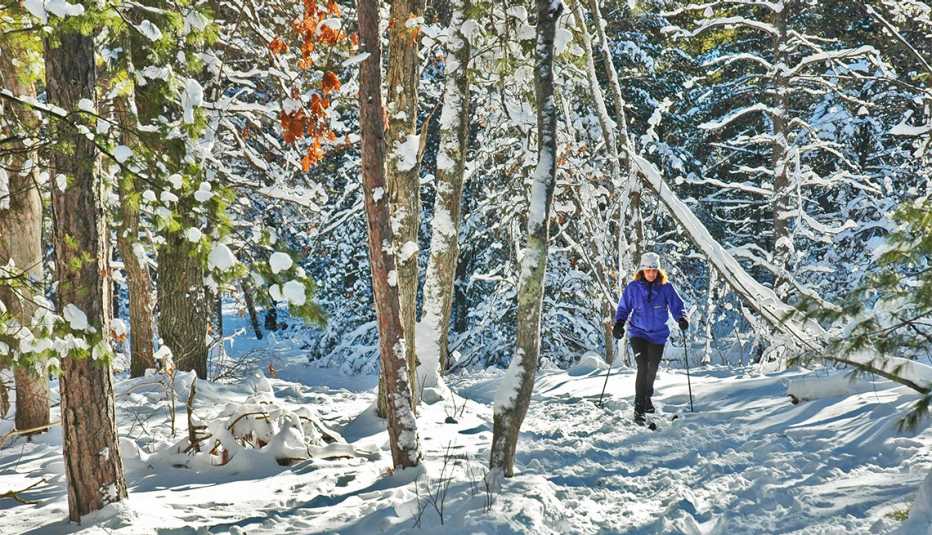 Traverse City Cross Country skiier 