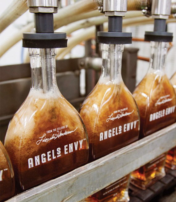 Angels Envy bottles at distillery Angels Envy bottles at distillery