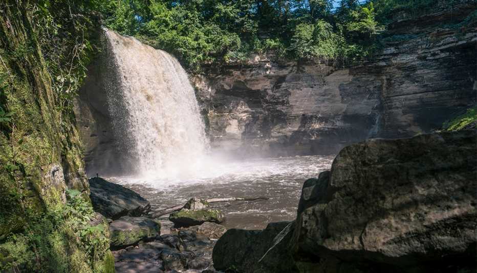 Minneopa waterfall near Mankato, Minnesota