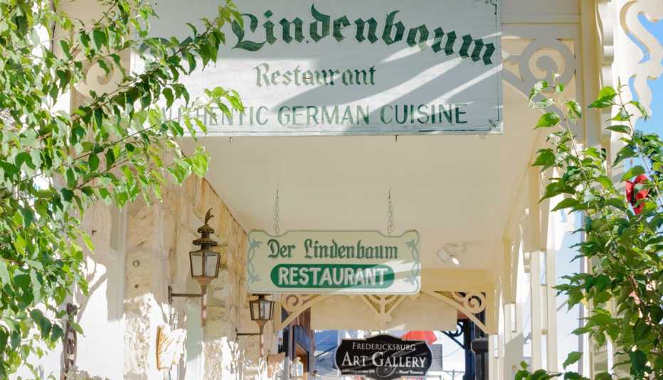 shopping promenade in historic german settlement fredericksburg texas