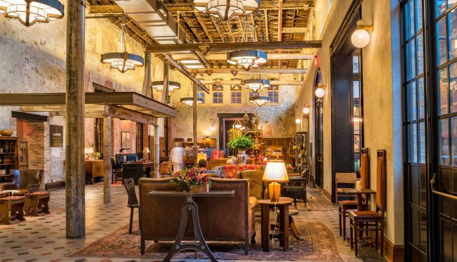 an interior shot of the hotel emma in san antonio texas