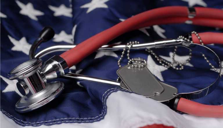 American Flag with Stethoscope