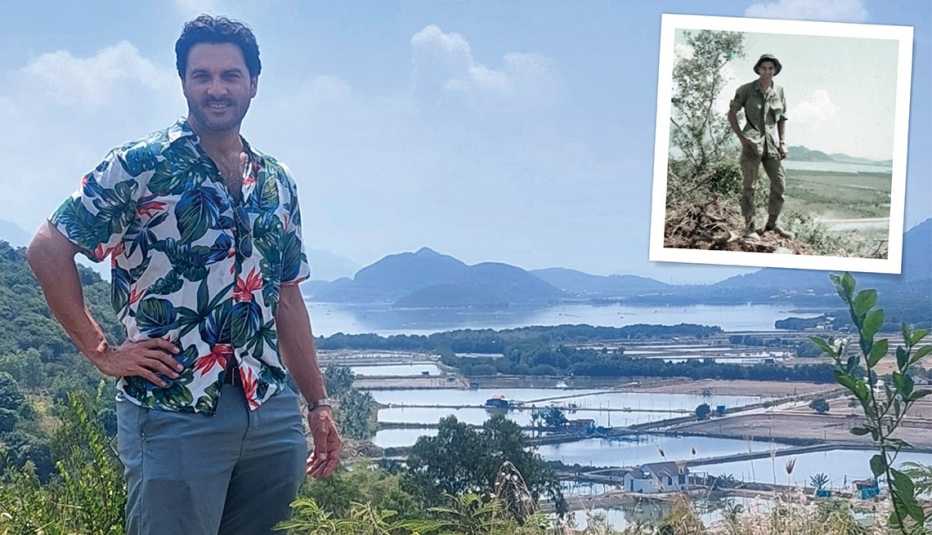 Abraham Mahshie recreates a photo his father took in Vietnam