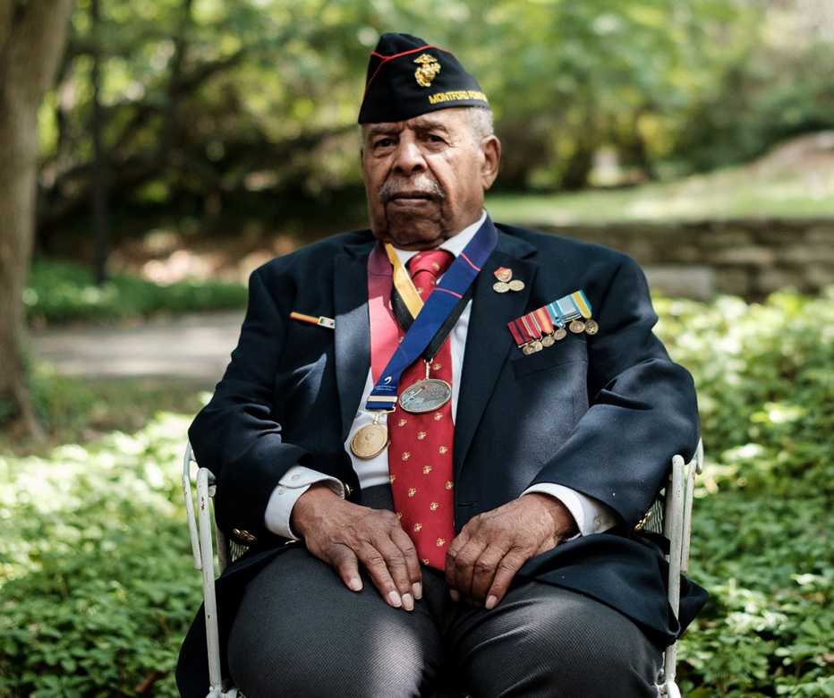 marine sergeant henry wilcox aged ninety five