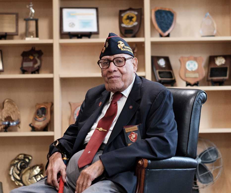 marine master sergeant carroll william braxton aged ninety nine