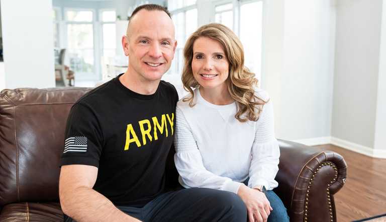 a man and a woman sitting on a couch