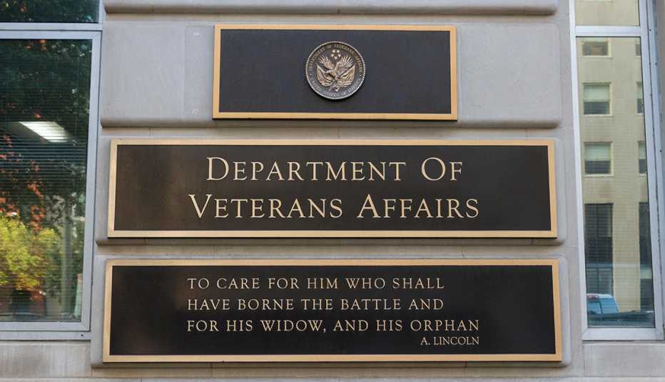 The Department of Veterans Affairs offices in Washington DC, United States. department of veterans affairs sign on building in washington d c