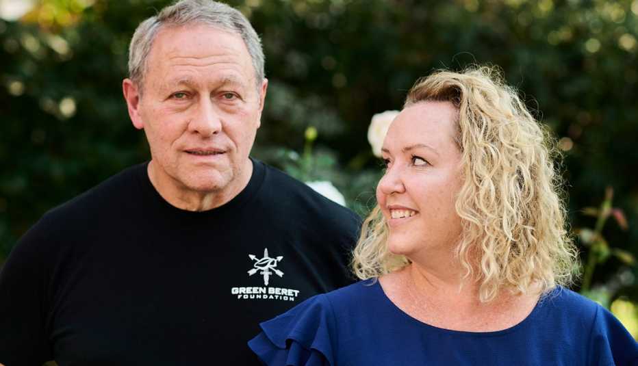 Michelle Black with her father-in-law, Henry.