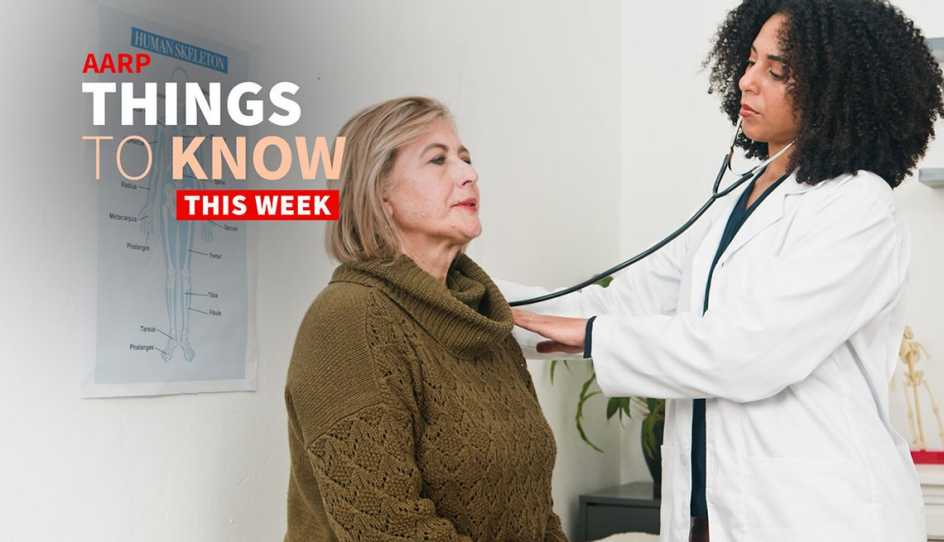 a woman getting a check up from a doctor