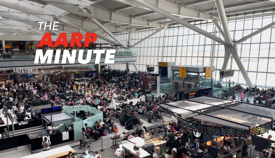 a crowd of people at an airport