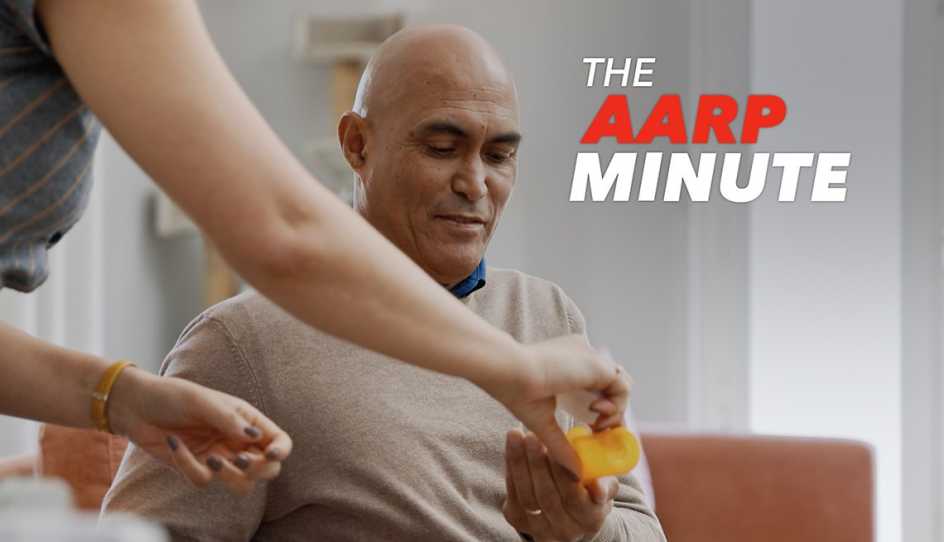 a man is getting a pill