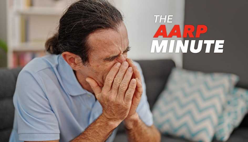 a sneezing man