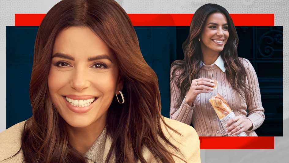 a collage of images of eva longoria smiling