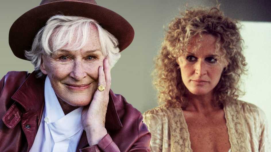 two images of Glenn Close