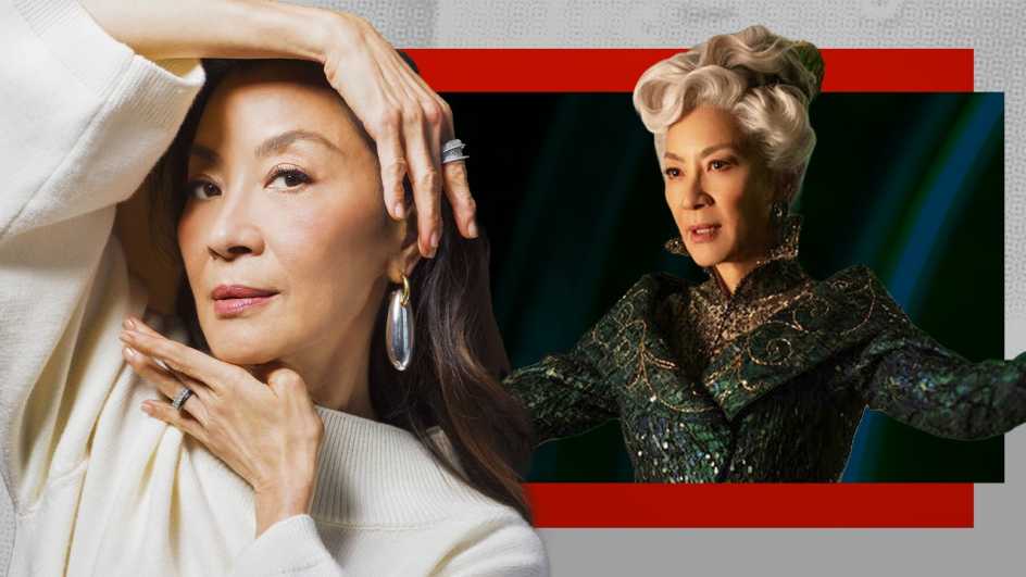 two pictures of acress Michelle Yeoh