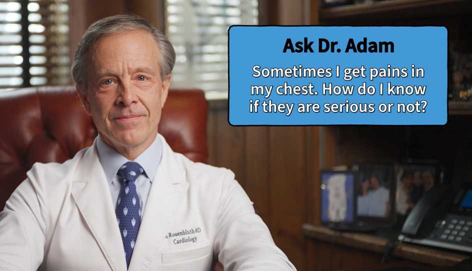 Dr. Adam Rosenbluth discusses common causes of chest pains and their symptoms.
