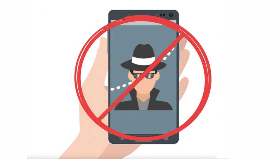 a phone with a scammer on it with a red circle around it