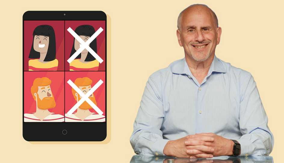 an illustration of a phone screen next to writer ed baig
