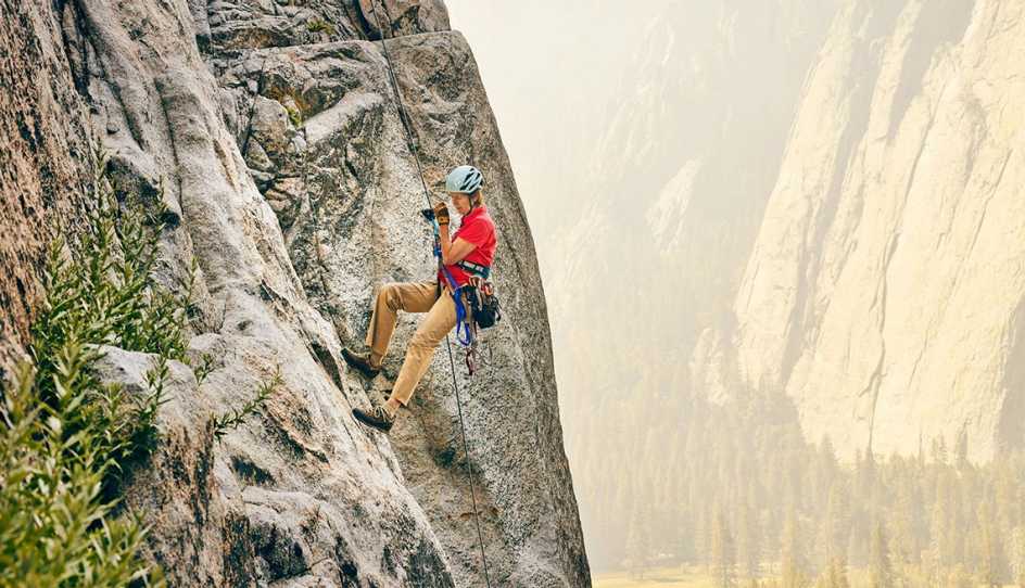a person climbing a mountain