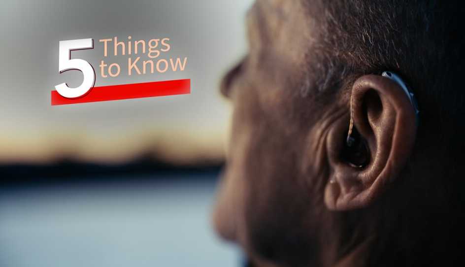 a person with a hearing aid