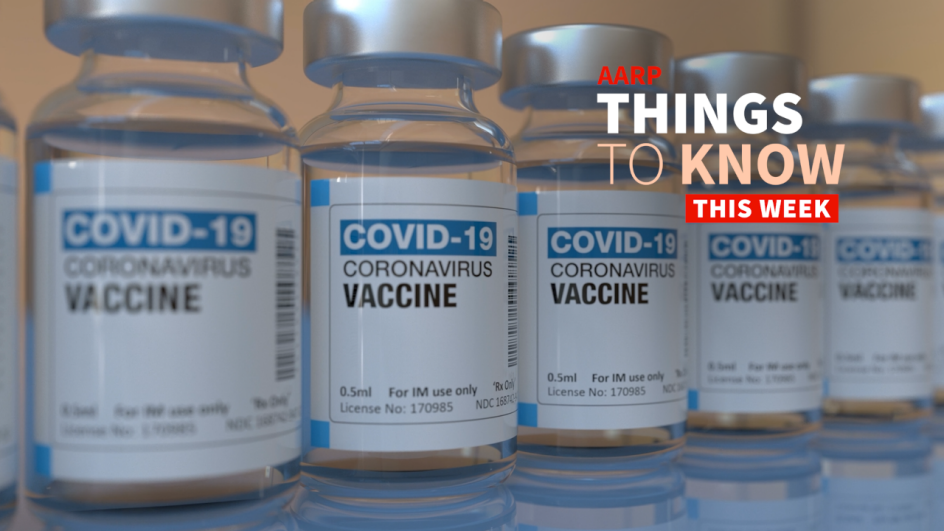 A photo shows jars of covid-19 vaccine sitting in a row on a shelf