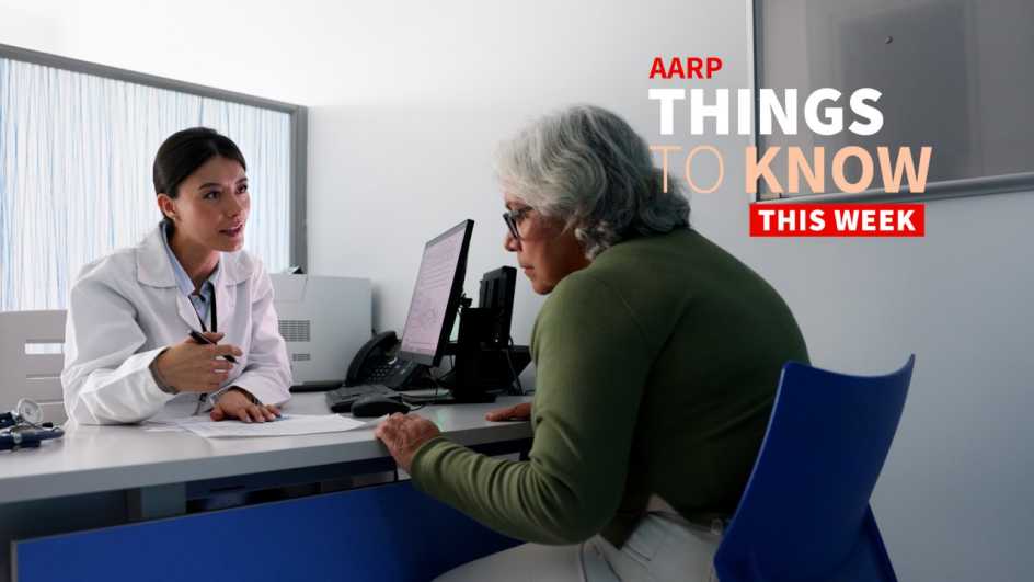 a photo shows and patient consulting with their doctor