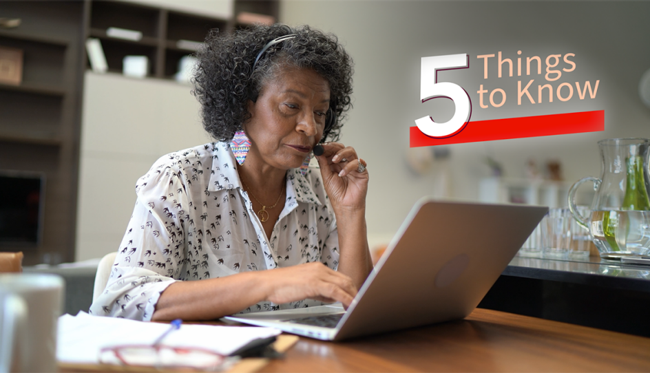 a person working from home