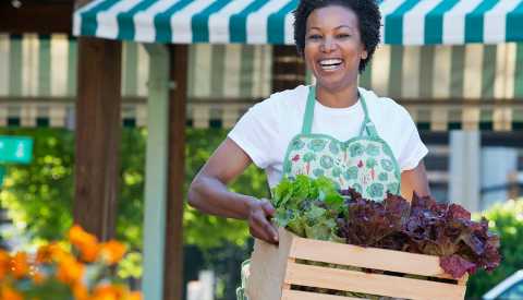 mature woman grocery business 